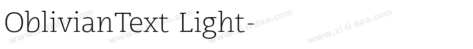 OblivianText Light字体转换 OblivianText Light字体转换